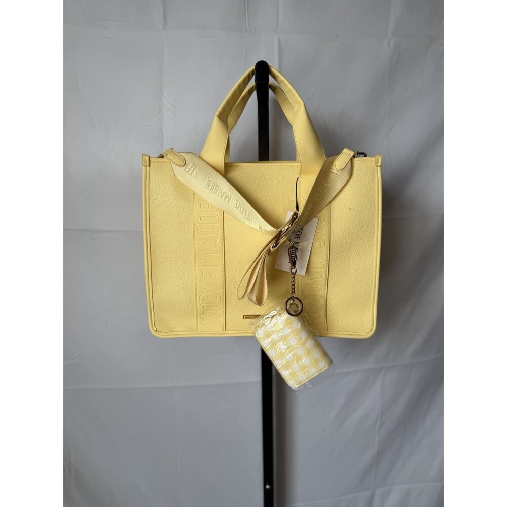 Steve Madden BWEBBER-EL Tote Bag In Pale Yellow - Picture 2 of 9